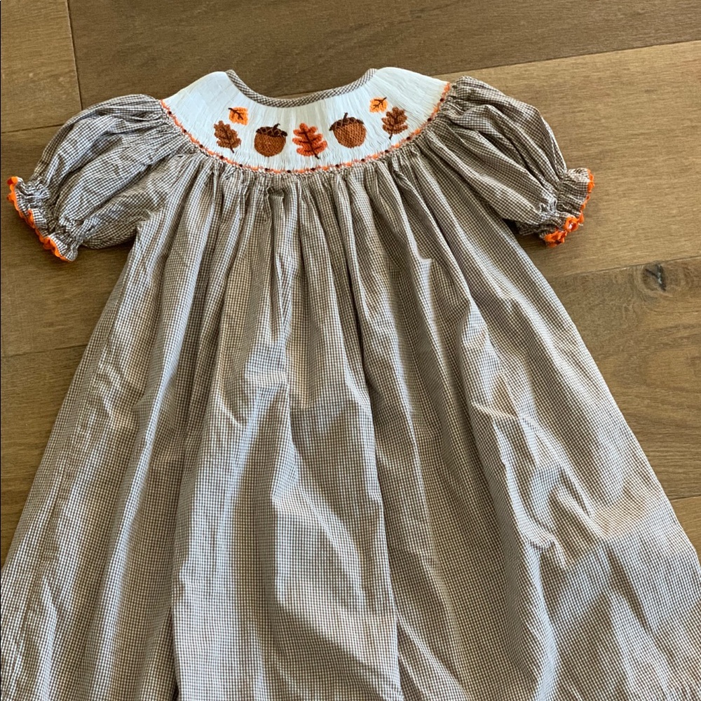 Smocked Thanksgiving Dress.